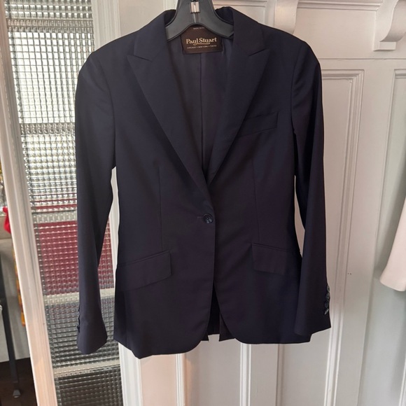 PAUL STUART Women’s Navy Blue Blazer / Jacket 100% Wool Super 120 S Size 2 NEW - Picture 3 of 15